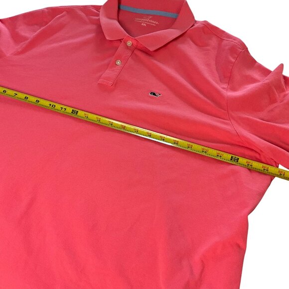 Vineyard Vines Mens  salmon Pink Polo Shirt XXL Cotton/Spandex Classic resort - Picture 7 of 7